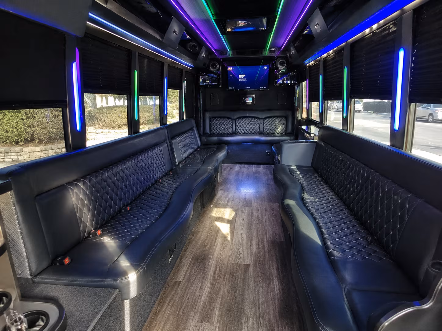 suffolk 15 passenger party bus interior